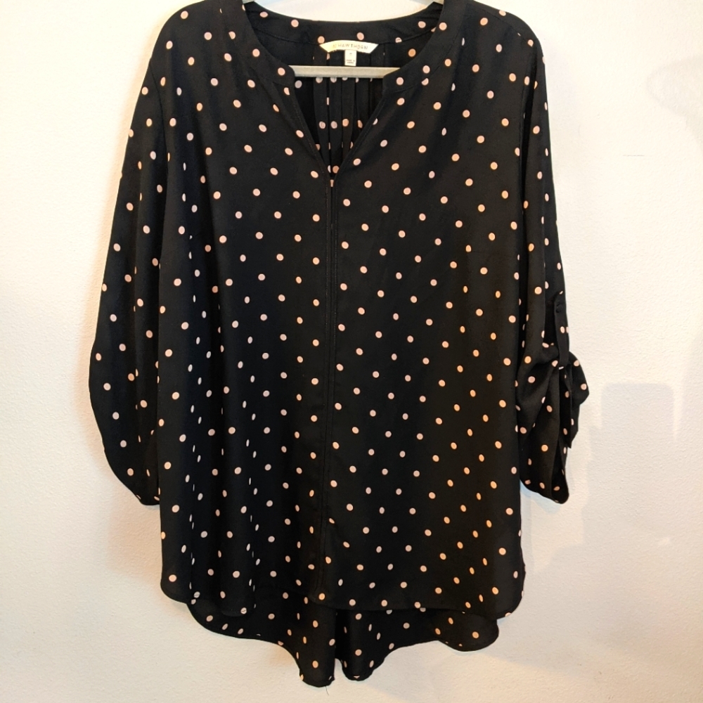 Women's 3X, 41 Hawthorn, polkadot blouse